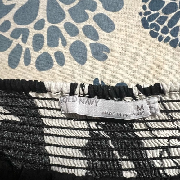 Old Navy Black & White Long Sundress with Liner Tied Behind Neck Size Medium - Picture 5 of 5